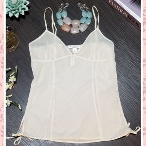 Abercrombie&Fitch Nude/Sheer Delicate Top